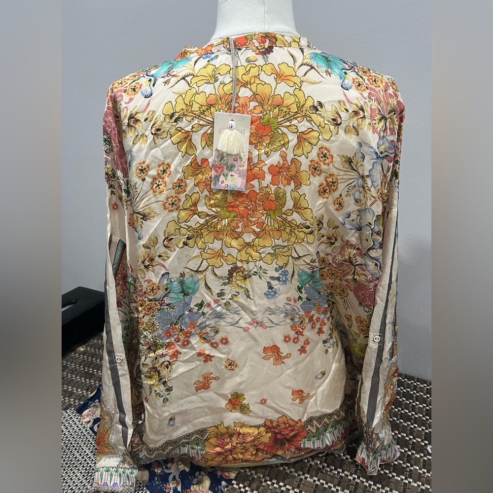 Johnny Was Kyla Blouse Silk Floral - Picture 8 of 9